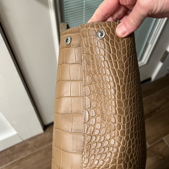 Longchamp Roseau beautiful croc embossed - Picture 3 of 9